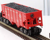 Lionel 6476-85 LEHIGH VALLEY 2 Bay Hopper W-Coal load Car (Reproduction) O Scale Like New