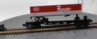 MTH 30-7608 New York Central NYC Pacemaker Semi-Scale Flat Car w/Trailer O Scale Like New