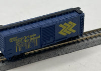 Micro Trains 90710  Ontario Northland Boxcar w Kadee style couplers N SCALE Like New wrong box