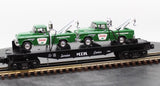 MTH Railking 30-7615 MTH Service Center Flat Car w/ Sinclair Tow Trucks O SCALE NEW