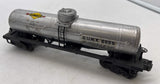 Lionel postwar 6555 SUNOCO Plain logo  Single Dome Tank Car O Scale Used No Box
