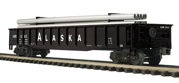 MTH Premier 20-98756 Alaska Gondola Car w/Pipe Load 13619 O Scale NEW