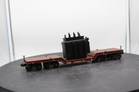 K-Line K692-1891 PRR Die-Cast flatcar with Transformer O SCALE Used Damaged Box