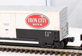 MTH Railking 30-74404 Iron City 50' Double Door Plugged Boxcar O SCALE Like New