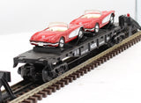 MTH Railking 30-7624 Auto Transport Flat Car MTH w/Ertl '64 Vettes #1964 O SCALE Like New