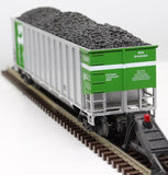 MTH Premier 20-9701 Burlington Northern Coalporter Hopper Car Heavy ABS Plastic Shell Sprung Die-Cast Trucks O SCALE Like New