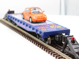 Lionel 6-19444 PEACE AUTO SALES Flatcar with Volkswagen Bug O Scale Like New