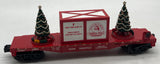 MTH Railking 30-76672 Christmas RailKing Flat Car w/Lighted Christmas Trees O SCALE Used Excellent