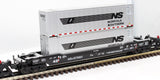 MTH Railking 30-76009 Norfolk Southern Husky Stack Car O SCALE Like New