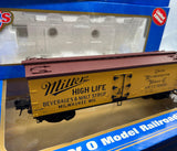Atlas 6714 MILLER BEER High Life 2 Pack 40' Refrigerator Cars 3-Rail O Scale Used Excellent