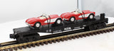 MTH 30-7624 Auto Transport w/1964 Corvettes RailKing O Scale Like New Damaged Box