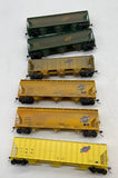 HO Scale HO2504 Set of 6 Chicago Northwestern CNW Hoppers Assorted Some Weathered As Is Kadee Couplers Used Excellent No Box