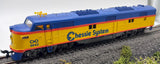 Model Power 913 Chessie System EMD E7 Diesel Locomotive HO SCALE Like New