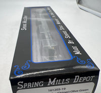 Spring Mills Depot HO DODX Transport Flat Car Ortner Olive Green 40563 161203-19 HO SCALE NEW