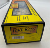 MTH Railking 30-74406 Pittsburgh Christmas-- Find the Christmas Spirit in Pittsburgh-- City skyline wth the Point Holiday Box Car O SCALE Like New