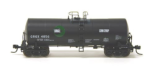 Atlas 40222 Cargill (CRGX w/solid marks) Trinity Corn Syrup Tank Car Black/White Green/White Logo N Scale Like New Kadee style couplers