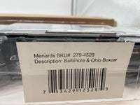 Menards 279-4528 Baltimore & Ohio B&O Boxcar O SCALE NEW limited edition