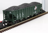 MTH 20-90016D Chicago North Western 4 Bay Hopper W/Coal Load O Scale Like New