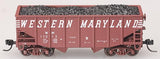 Atlas 41137 WESTERN MARYLAND Speed Lettering 55 Ton Fishbelly Hopper Oxide Red N Scale WEATHERED AS IS Used Excellent
