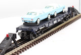 MTH Railking 30-7617 Auto Transport w/Mustangs Flat Car #1964 O SCALE Like New