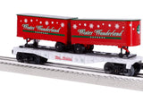 Lionel 2528680 Winter Wonderland Flatcar with Piggyback Trailers LIMITED O SCALE NEW
