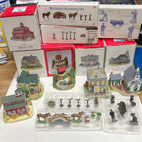 Liberty Falls lot of 6 Buildings and 3 accessory packs AS IS