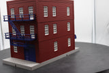 MTH Railking 30-90282 Keystone Bakery 3-Story City Building w/Fire Escape & Blinking Sign O SCALE NEW