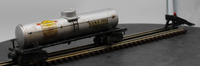 Lionel Postwar 2555 Sunoco METAL Tank Car with Flying Shoes O SCALE Used Excellent Damaged Box