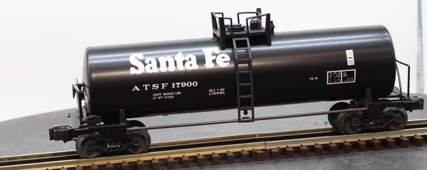 Lionel 6-17900 Santa Fe 617900 Unibody Tank Car O SCALE Like New