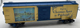 MTH Railking 30-74406 Pittsburgh Christmas-- Find the Christmas Spirit in Pittsburgh-- City skyline wth the Point Holiday Box Car O SCALE Like New