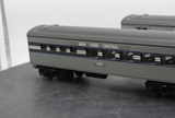 MTH Railking 30-6024 New York Central 2-Car O-27 Streamlined Combo/Diner Set O SCALE Used Excellent Damaged Box