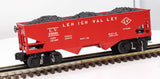 Lionel 6476-85 LEHIGH VALLEY 2 Bay Hopper W-Coal load Car (Reproduction) O Scale Like New