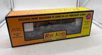 MTH Railking 30-7673 Caterpillar RailKing Flat Car - CAT w/Road Grader Car Scale O SCALE NEW