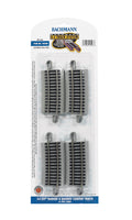 Bachmann 44508 33.25" RADIUS 6 DEGREE CURVED (NICKEL SILVER) 4 PACK E-Z TRACK HO SCALE NEW