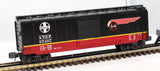 K-Line K761-1051 Santa Fe ATSF Black Warbonnet Boxcar Train Car O Scale #97190 NEW