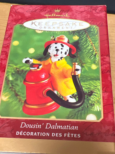 Hallmark 2000 Dousin' Dalmatian, Fire Fighter Ornament Like New