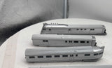 Con-Cor 001-008724 CHICAGO BURLINGTON & QUINCY Post WWII Pioneer Zephyr Diesel Train Set AND 0001-008723 4th Add On Car HO Scale Like New