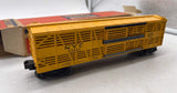 Lionel Postwar 6356 New York Central Yellow Bi-Level Stock Car O SCALE Like New