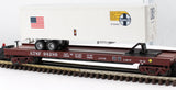 MTH 20-98117 Sante-Fe Flat Car W/40' Trailer O SCALE Like New