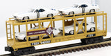 MTH Railking 30-76095 Erie Lackawanna Auto Carrier Flat Car w/(4) Pontiac Firebirds O SCALE Like New