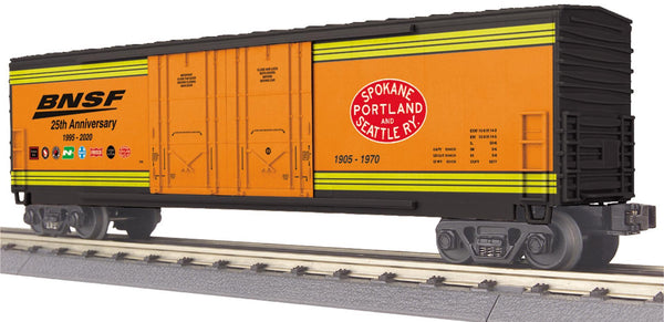 MTH Railking 30-70122H BNSF 50 Double Door Plugged Boxcar 25th  anniversary 1995-2020.  Spokane Portland SP&S O SCALE New
