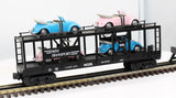 MTH Railking 30-76030 Auto Transportation Auto Carrier Flat Car W/4 VW Convertible Beetles O SCALE Like New