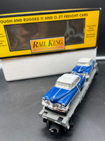 MTH Railking 30-7607L MTH Lines flatcar with convertible O SCALE Like New