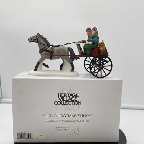 Department 56  Heritage Village 58401 Red Christmas Sulky