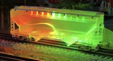 Menards 275-9279 Transparent Lighted Hopper Car O Scale Like New