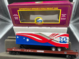 MTH Premier 20-95274 Norfolk Southern Flat Car w/ 40 Trailer - (PPG Trailer on Tuscan Flat Car - TCA 2017 Convention) O SCALE Used Excellent