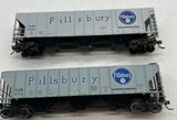 HO Scale HO2506 Set of 2 Pillsbury Hoppers Kadee Couplers Used Excellent No Box