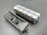 HO Scale Bargain Car Pack 86: 2 Monon Hopper with Opening Bay Doors Freight Cars HO SCALE USED