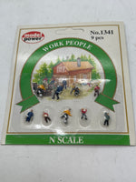 MODEL POWER 1341 WORK PEOPLE FIGURES N SCALE NEW