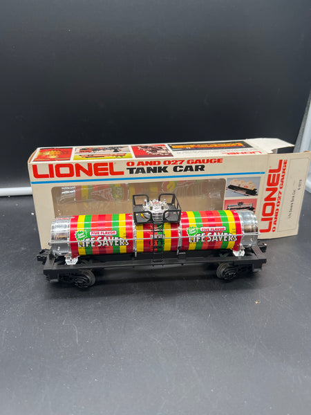 Lionel 6-9278 Life Savers Chrome Single dome tank car O SCALE Like New